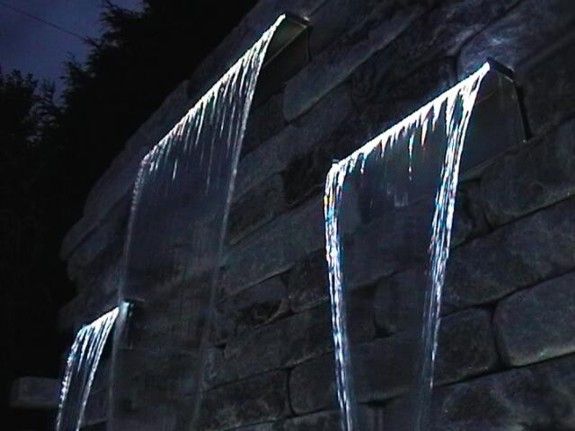 Wasserfall Edelstahl 3er Set (30cm+60cm+30cm)
