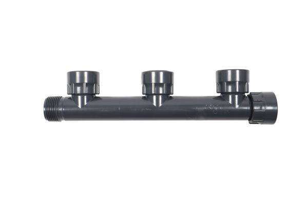 PVC Multi T-Verteiler 3-fach 4 x 1" Überwurf IG, 1 x 1" AG