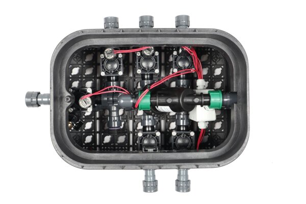 Wacredo Bewässerungsverteiler mit Ventilbox für 5 Stationen inkl. Hauptventil & Vorfilter